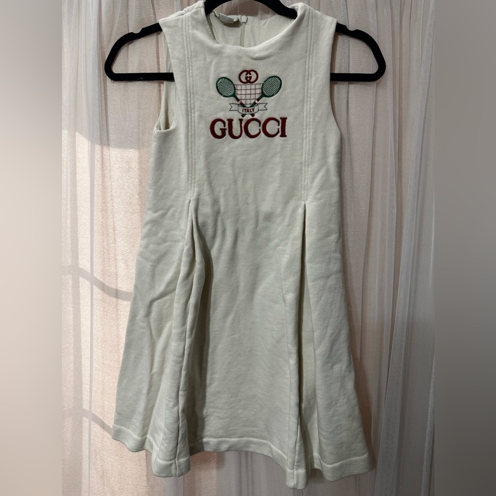 Gucci girls Embroidered Tennis dress Sleeveless size 10